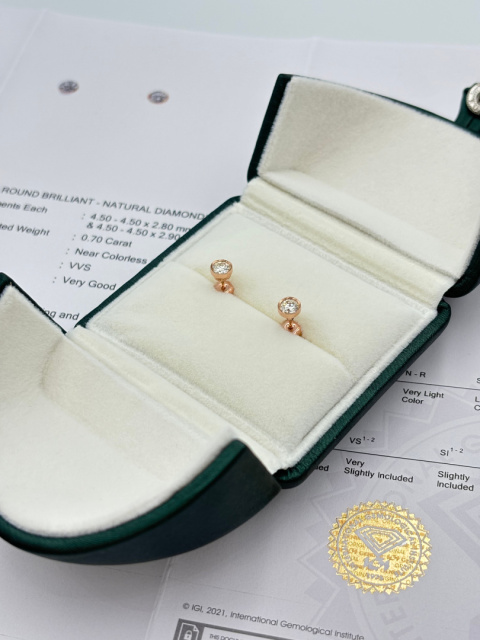 Kolczyki / 0,70 ct IGI Kolczyki / 0,70 ct IGI